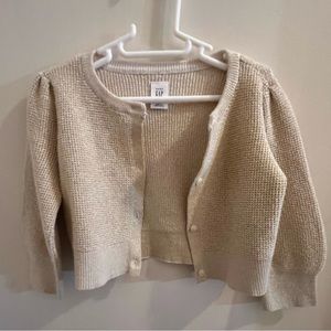 Baby GAP Cream/Gold Button Up Cardigan. 18-24 Months.